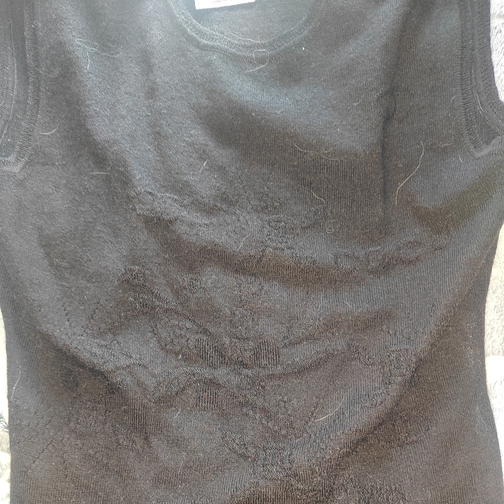 Chanel camelia black tank top